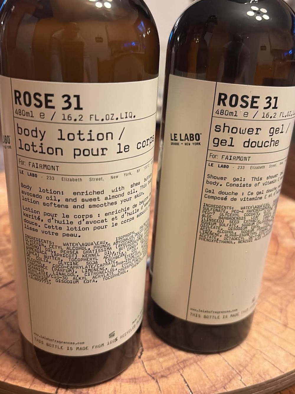 Le Labo Rose 31 Amber Bottle Duo - Cream Labels